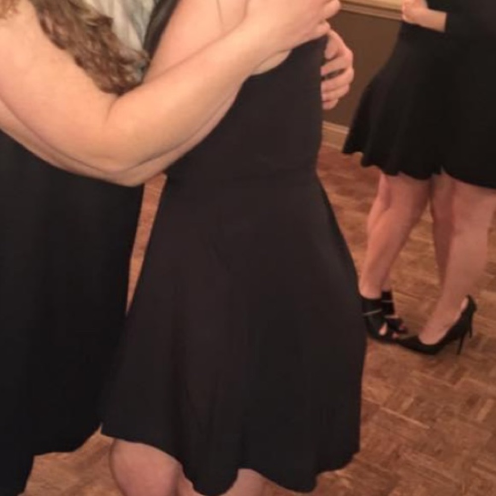 Black Mini Dress with Pockets - Picture 3 of 8